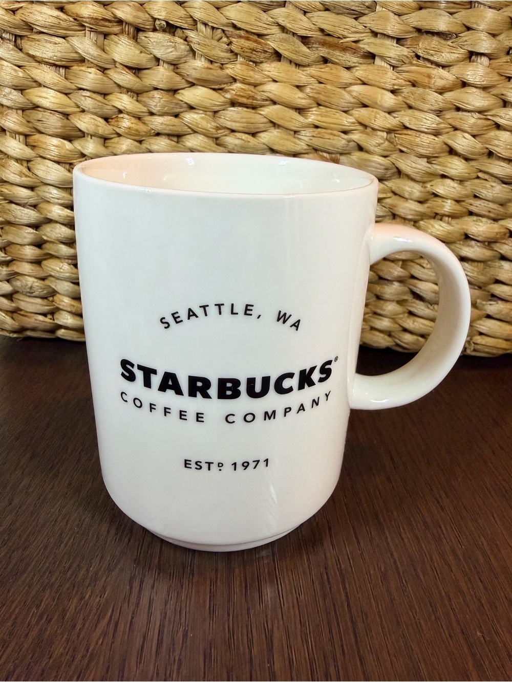 Starbucks White and Black Logo Classic Ceramic 14 oz Coffee Mug